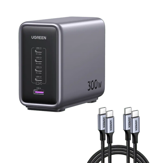 (Bundle) Nexode 300W Charger + 6.6FT 100W USB-C Cable 2 Pack