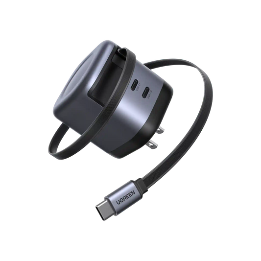 UGREEN Nexode 45W 2-Port Charger with Retractable Cable