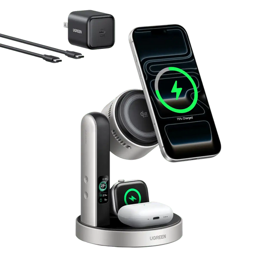 UGREEN MagFlow Pro Qi2 25W 3-in-1 Wireless Charger