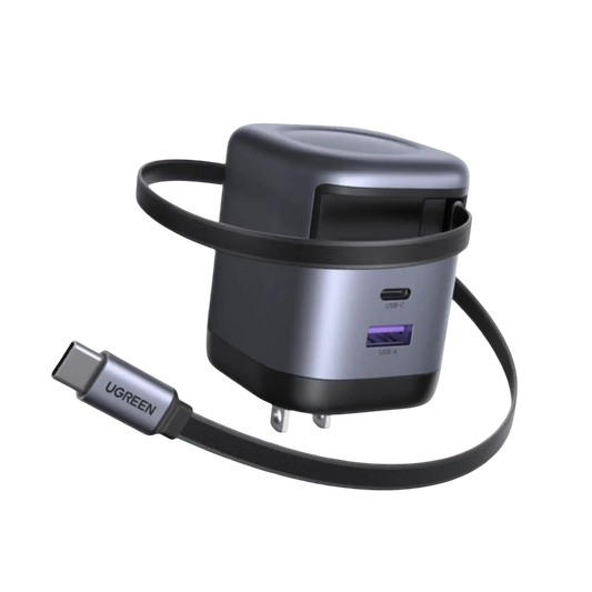UGREEN Nexode 65W Charger with Retractable USB-C Cable