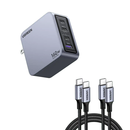 Nexode Pro 160W + 6.6FT 100W USB-C Cable 2 Pack