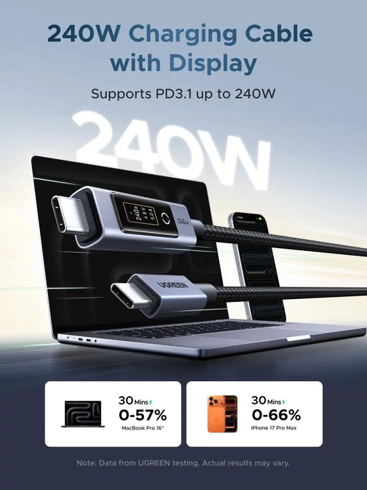 UGREEN Nexode  240W USB-C Cable with Digital Display