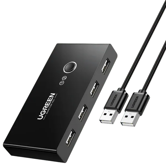 UGREEN USB 2.0 Switch 2 In 4 Output USB KVM Switch